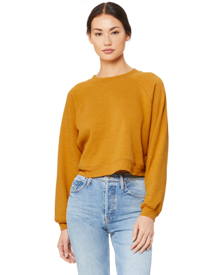 Bella + Canvas 7505 FWD Fashion Ladies' Raglan Pul in Heather mustard
