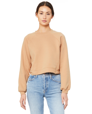 Bella + Canvas 7505 FWD Fashion Ladies' Raglan Pul in Heather sand dune
