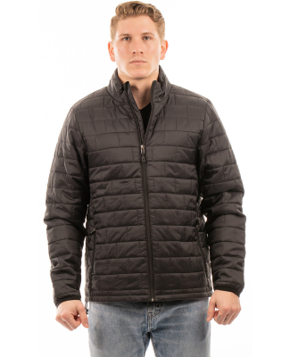 Burnside Clothing 8713 Adult Box Quilted Puffer Ja in Black