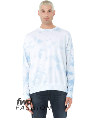 Bella + Canvas 3945RD FWD Fashion Unisex Tie-Dye P in White/ sky blue