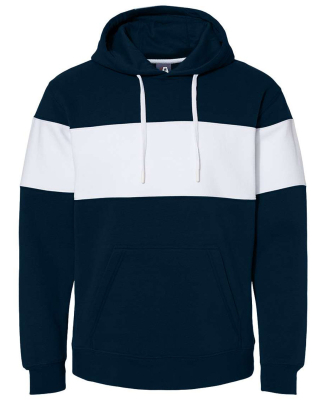 J America 8644 Men's Varsity Pullover Hooded Sweat in Navy