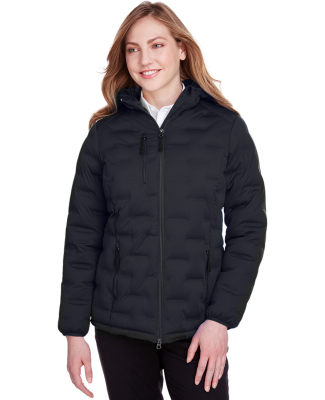North End NE708W Ladies' Loft Puffer Jacket in Black/ carbon