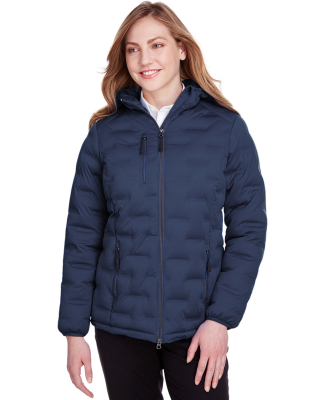 North End NE708W Ladies' Loft Puffer Jacket in Classic navy/ carbon