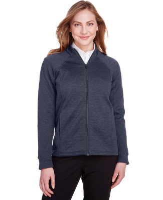 North End NE712W Ladies Flux 2.0 Full-zip Jacket in Classic navy heather/ carbon
