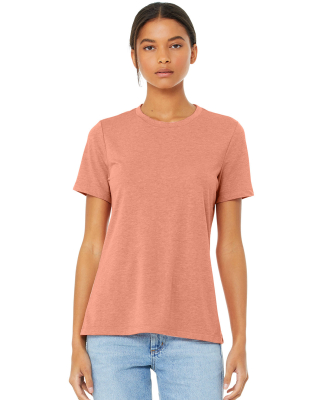 Bella + Canvas 6400 Ladies' Relaxed Heather CVC Sh in Heather sunset