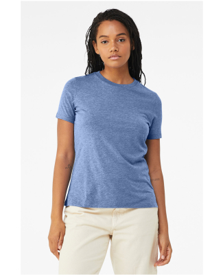 Bella + Canvas 6400 Ladies' Relaxed Triblend T-Shi in Blue triblend
