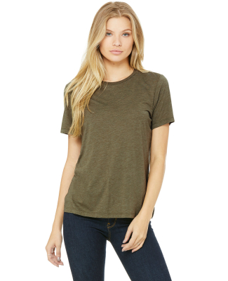 Bella + Canvas 6400 Ladies' Relaxed Triblend T-Shi in Olive triblend