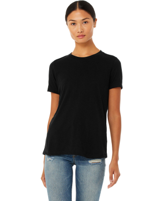 Bella + Canvas 6400 Ladies' Relaxed Triblend T-Shi in Solid black triblend