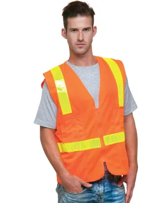 Bayside Apparel 3786 Unisex ANSI Surveyor Vest in Bright orange