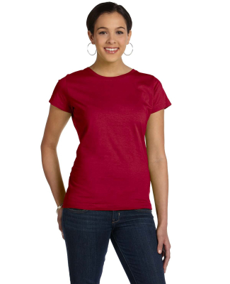 LA T 3516 Ladies' Fine Jersey T-Shirt in Garnet