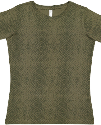 LA T 3516 Ladies' Fine Jersey T-Shirt in Green reptile
