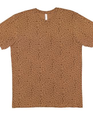 LA T 6101 Youth Fine Jersey T-Shirt in Brown leopard