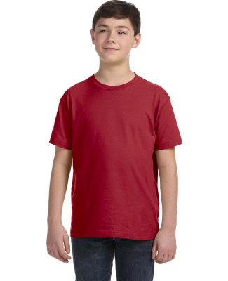 LA T 6101 Youth Fine Jersey T-Shirt in Garnet