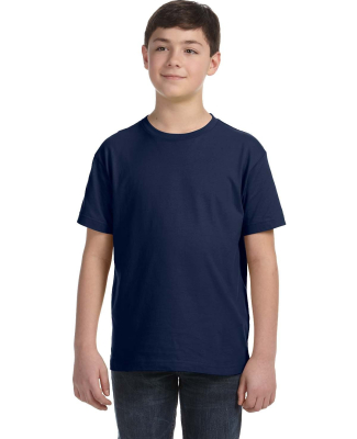 LA T 6101 Youth Fine Jersey T-Shirt in Navy