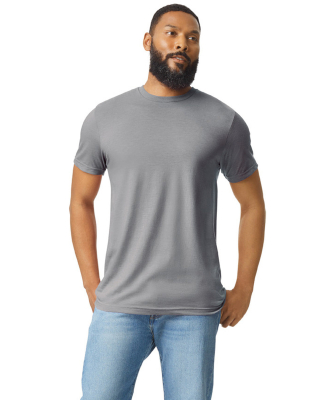 Gildan 64000CVC Men's Softstyle CVC T-Shirt in Cement