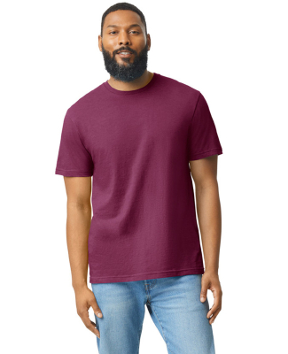 Gildan 64000CVC Men's Softstyle CVC T-Shirt in Maroon mist