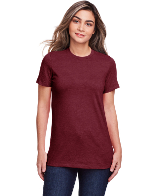 Gildan 64001LCVC Ladies' Softstyle CVC T-Shirt in Maroon mist