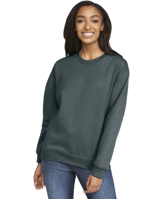 Gildan SF000 Adult Softstyle® Fleece Crew Sweatsh in Dark heather