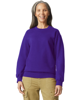 Gildan SF000 Adult Softstyle® Fleece Crew Sweatsh in Purple
