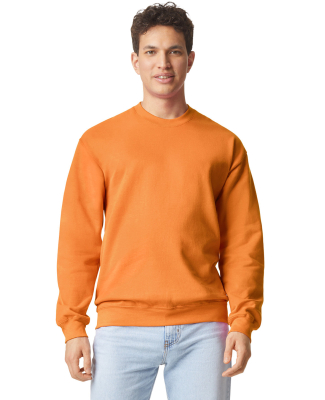 Gildan SF000 Adult Softstyle® Fleece Crew Sweatsh in Tangerine