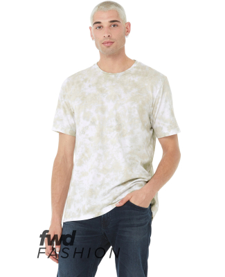 Bella + Canvas 3100RD Unisex Tie Dye T-Shirt in White/ olive oil
