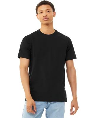Bella + Canvas 3201 FWD Fashion Men's Heather CVC  in Solid blk blend