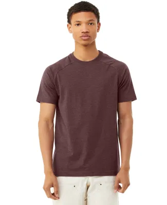 Bella + Canvas 3201 FWD Fashion Men's Heather CVC in Heather maroon