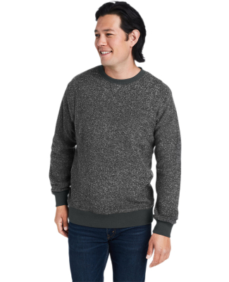 J America 8712 Unisex Aspen Fleece Crewneck Sweats in Charcoal speck