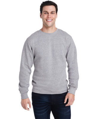 J America 8870 Adult Triblend Crewneck Sweatshirt in Grey triblend