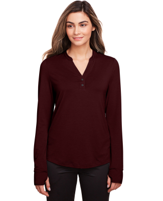 North End NE400W Ladies' Jaq Snap-Up Stretch Perfo in Burgundy
