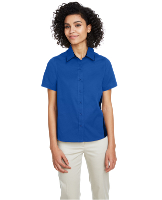 Harriton M586W Ladies' Flash IL Colorblock Short S in True royal/ black