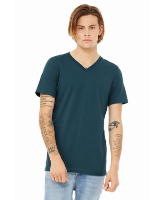 Bella + Canvas 3005 Unisex Jersey Short-Sleeve V-N in Deep teal