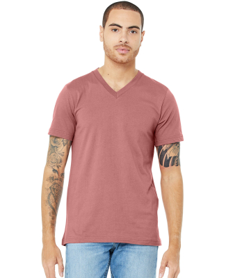 Bella + Canvas 3005 Unisex Jersey Short-Sleeve V-N in Mauve
