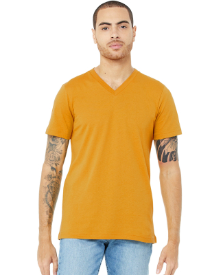 Bella + Canvas 3005 Unisex Jersey Short-Sleeve V-N in Mustard