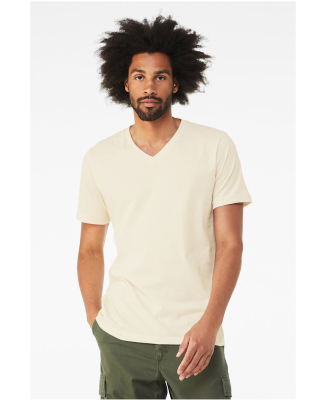 Bella + Canvas 3005 Unisex Jersey Short-Sleeve V-N in Natural