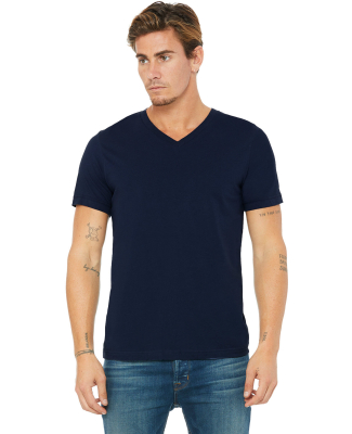 Bella + Canvas 3005 Unisex Jersey Short-Sleeve V-N in Navy
