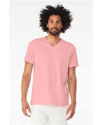 Bella + Canvas 3005 Unisex Jersey Short-Sleeve V-N in Pink