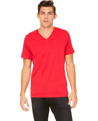 Bella + Canvas 3005 Unisex Jersey Short-Sleeve V-N in Red