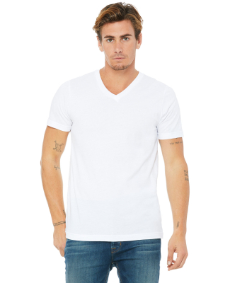 Bella + Canvas 3005 Unisex Jersey Short-Sleeve V-N in White