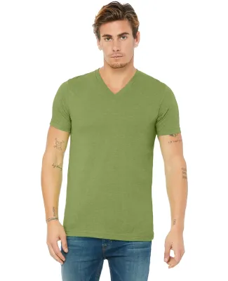 Bella + Canvas BC3005CVC Unisex CVC Jersey V-Neck  HEATHER GREEN