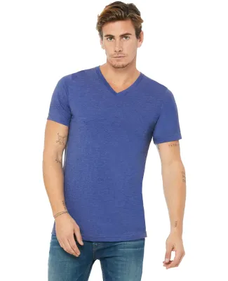 Bella + Canvas BC3005CVC Unisex CVC Jersey V-Neck  HTHR TRUE ROYAL