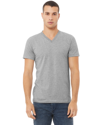 Bella + Canvas BC3005CVC Unisex CVC Jersey V-Neck  in Athletic heather