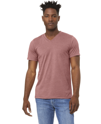 Bella + Canvas BC3005CVC Unisex CVC Jersey V-Neck  in Heather mauve