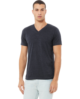 Bella + Canvas BC3005CVC Unisex CVC Jersey V-Neck  in Heather navy