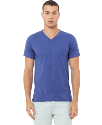 Bella + Canvas BC3005CVC Unisex CVC Jersey V-Neck  in Heather true royal