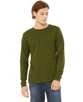 Bella + Canvas 3501 Unisex Jersey Long-Sleeve T-Sh in Olive