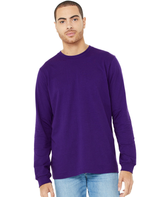 Bella + Canvas 3501 Unisex Jersey Long-Sleeve T-Sh in Team purple