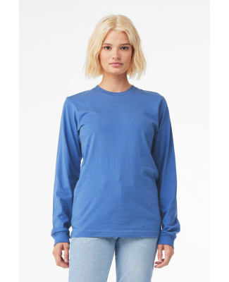 Bella + Canvas BC3501CVC Unisex CVC Jersey Long-Sl in Heather columbia blue