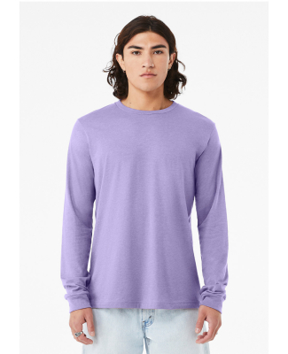 Bella + Canvas BC3501CVC Unisex CVC Jersey Long-Sl in Heather dark lavender
