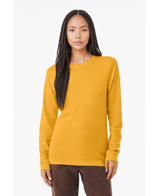 Bella + Canvas BC3501CVC Unisex CVC Jersey Long-Sl in Heather mustard
